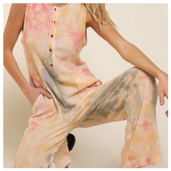 POL Hand Dip Dyed Statement Jumpsuit - Picture 5 of 10